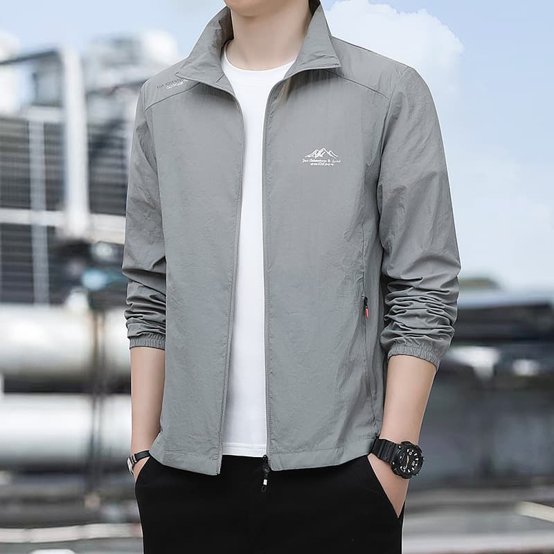 Cross-Border Ice Silk Quick-Dry Sun Protection Clothing for Men, Summer Outdoor Loose-Fitting Lightweight Sun Protection Jacket, Llama Skin Jacket