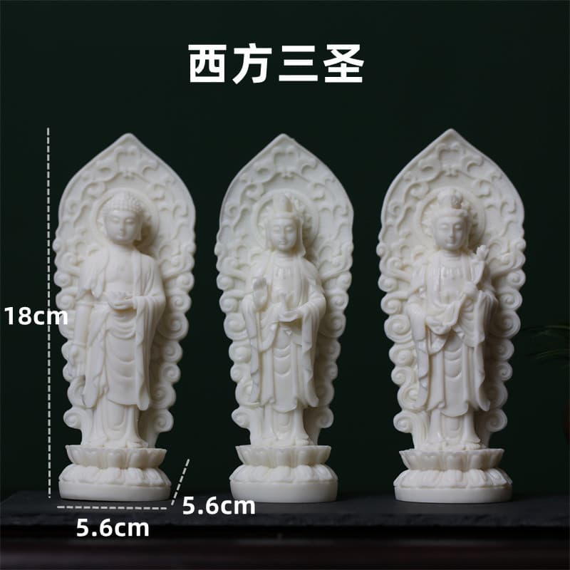 Ivory Nut Western Three Saints Guanyin Bodhisattva Home Decoration Gift Hot Selling Wholesale