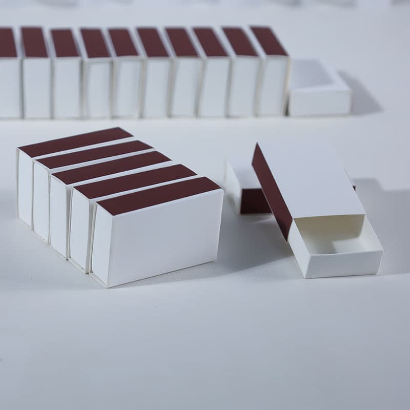 Pure white unprinted DIY blank matchboxes supporting personalized pattern and text customization, empty storage boxes