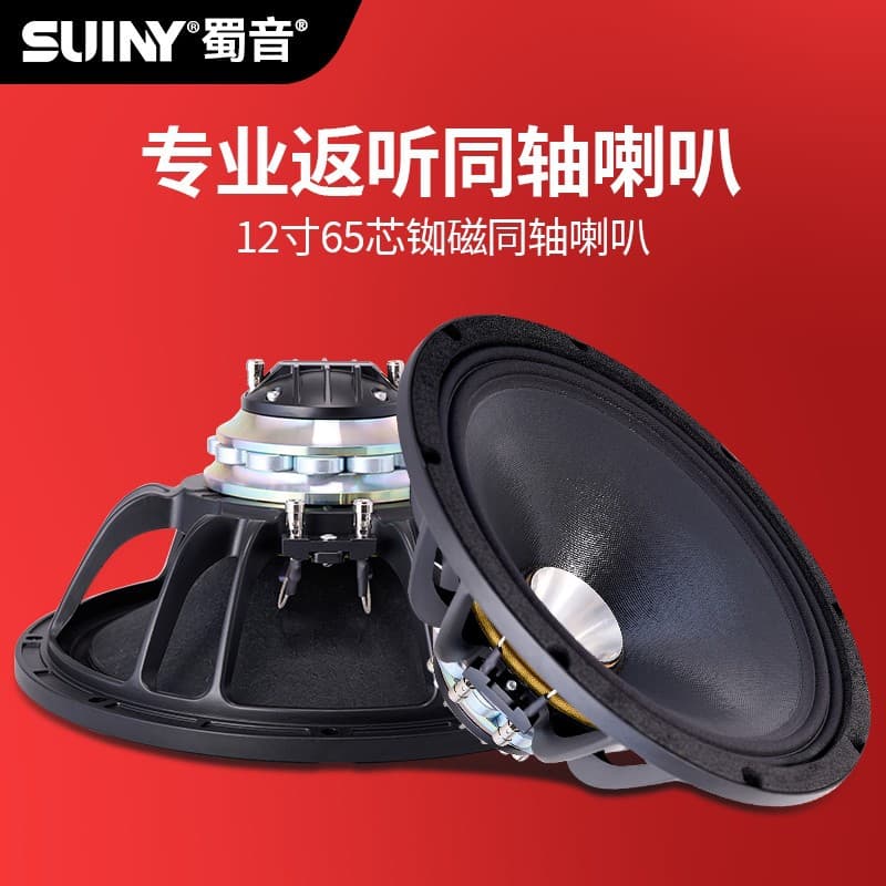 SUINY / Shuyin 12-inch Neodymium Coaxial 65mm Woofer 44mm Tweeter 300W Professional Stage Monitor Speaker