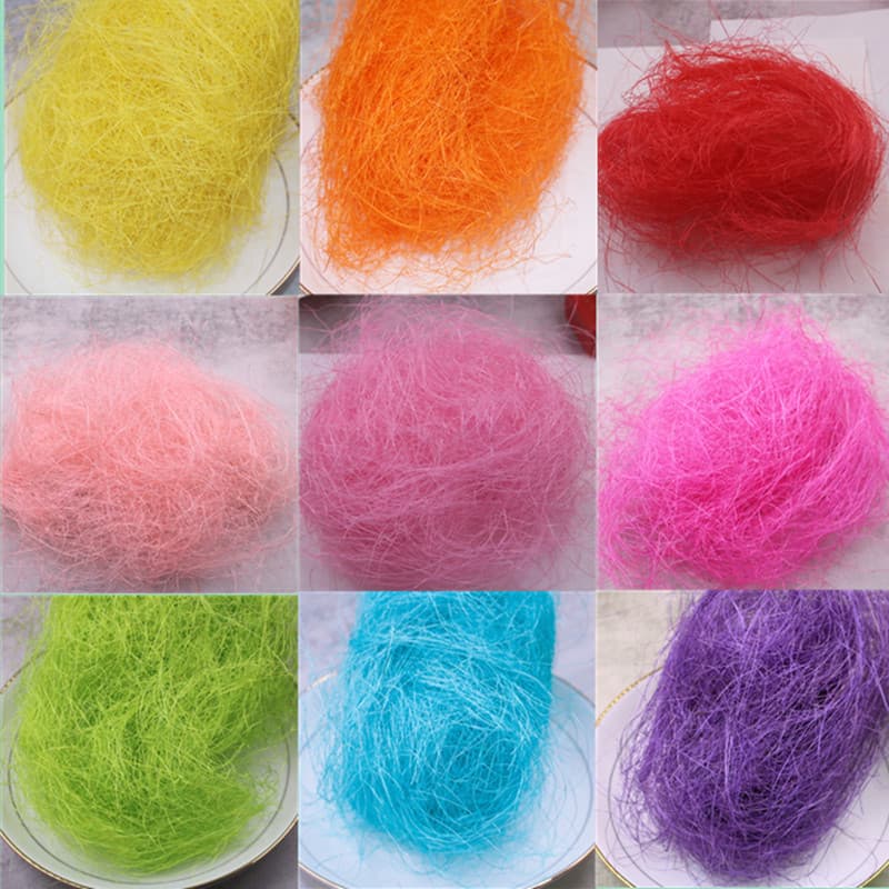 Raffia Hemp Thread Gift Box Filler Wedding Venue Festival Scene Decoration Colored Hemp Thread Filling