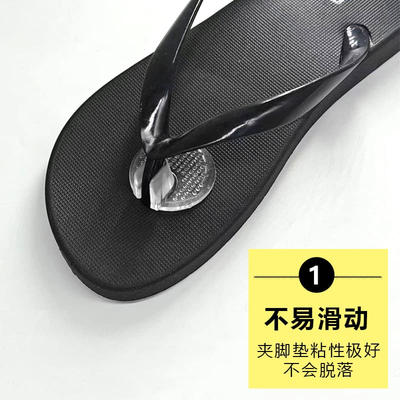 Manufacturer's Silicone Anti-Slip Toe Cushion for Flip-Flops, Forefoot Pad for Pain Relief and Friction Protection, Sandal Inserts