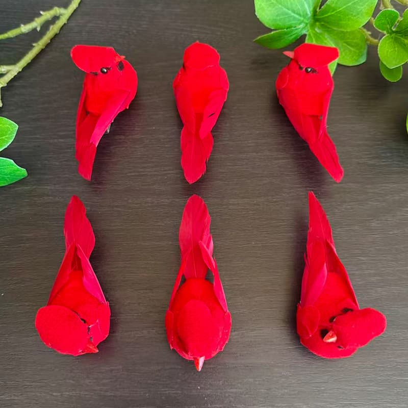 Source Manufacturer Cross-Border Direct Supply of Simulated Red Peace Bird Simulated Feather Foam Bird Red Red Devil Crafts