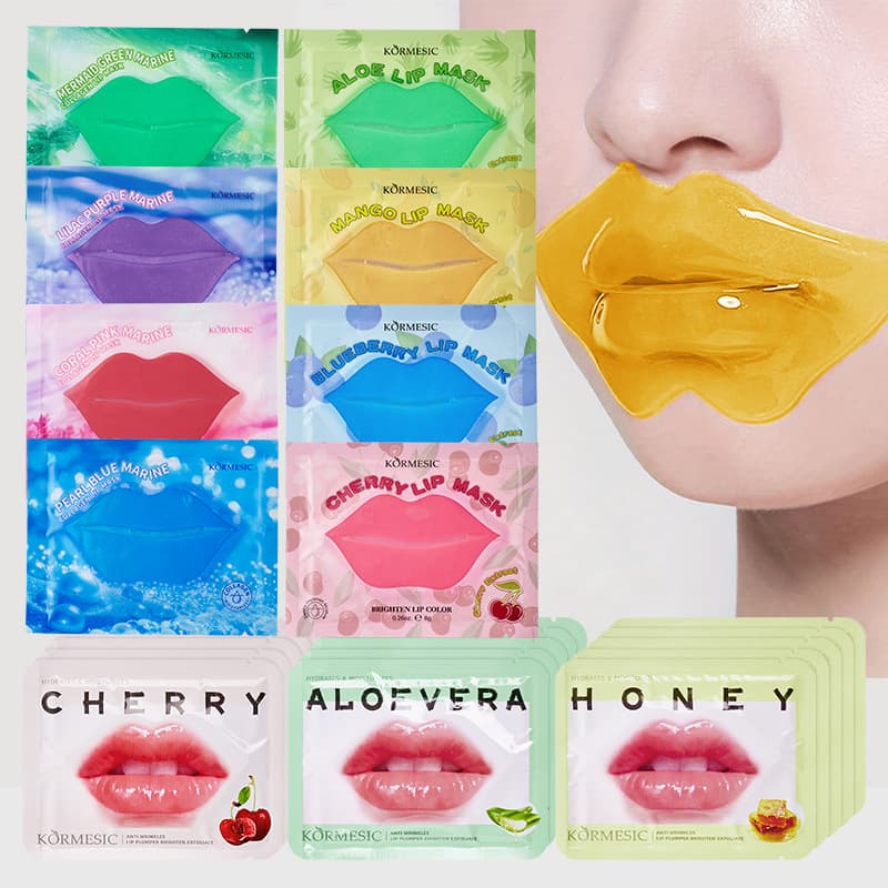 Amazon's hottest cross-border English lip mask wholesale Labial membrane Aloe Blueberry Fruit Lip Mask