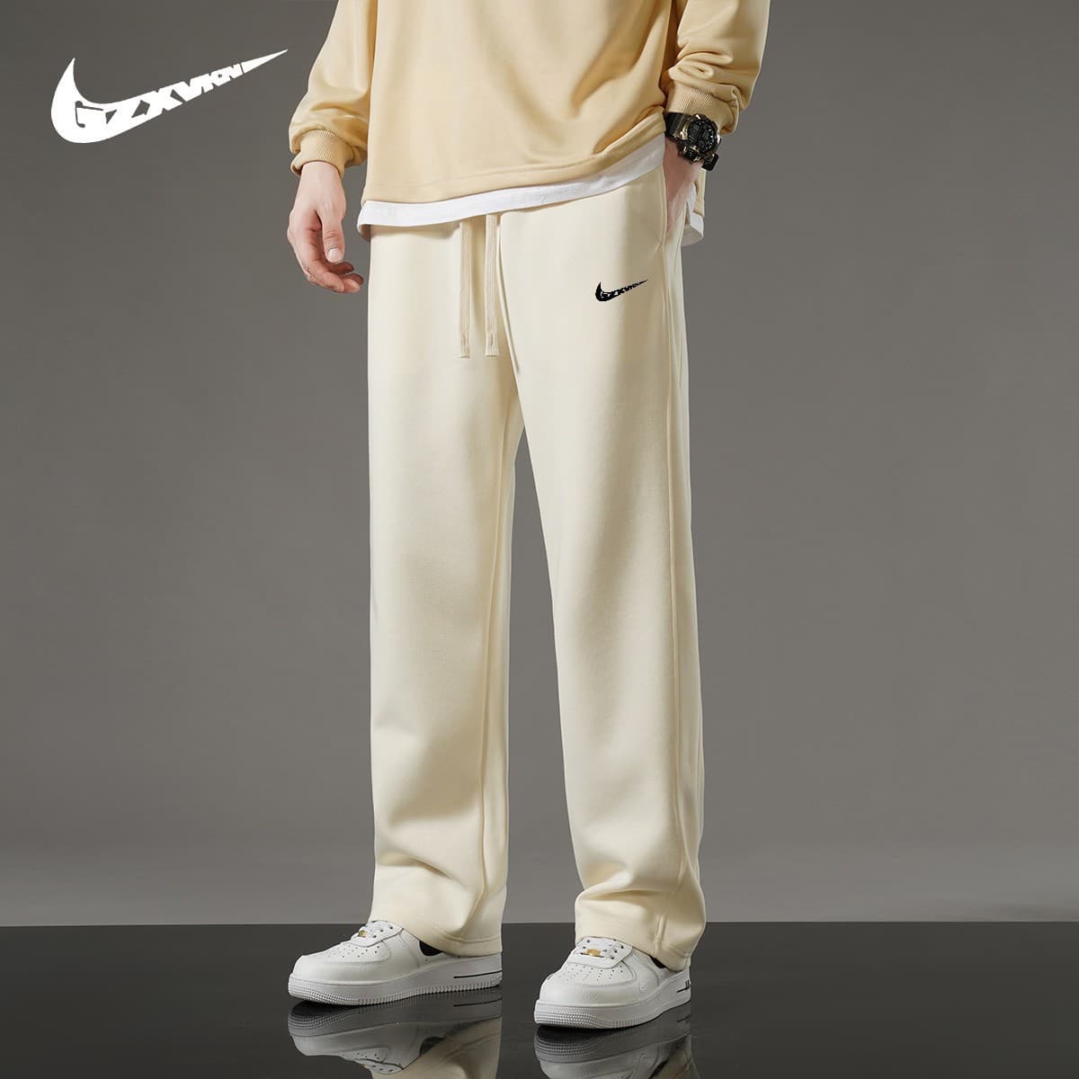 Men's Spring and Autumn New Pants, Loose Trendy Brand Trousers, Sports Casual Pants, Couple Style, Student Leg-Tie Sweatpants, Women