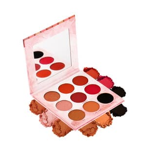HUDA BEAUTY Makeup 9-Color Eyeshadow Palette Pink Cardboard Shimmer Matte Fine Texture