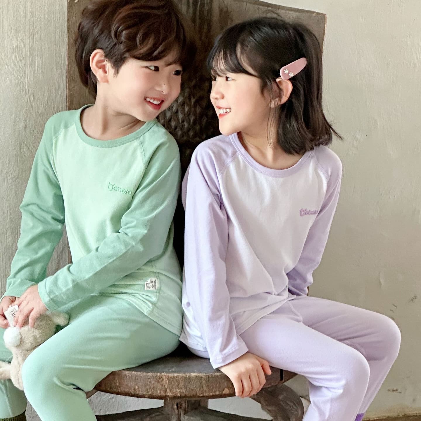 Tongbeijia New Lycra Sport Series Children's Long Sleeve Homewear Pajama Set