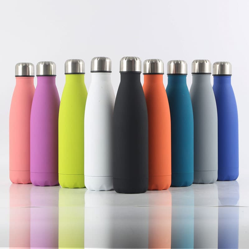 Stainless Steel Cola Bottle Insulated Cup Spring Top For Sports Water Bottle Gifts Logo Engraving Available