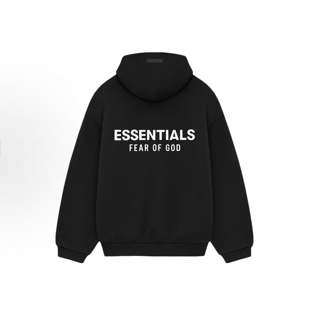 25FW New Essentials Silicone Edition Double Row Letter Print Fleece-Lined Hoodie