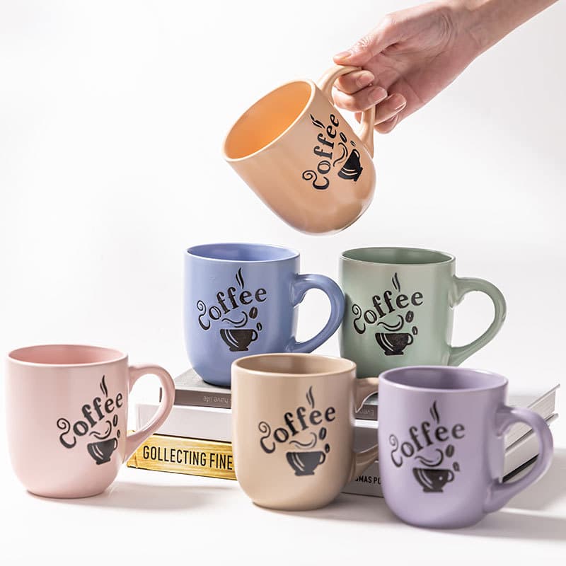 Multi-Color Ceramic Coffee Cup Set Customizable Mug Wholesale Office Cup Household Water Cup