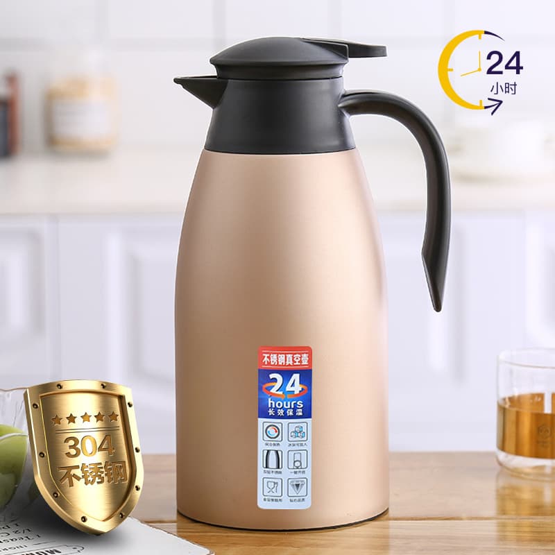 304 Stainless Steel Vacuum Flask Large Capacity Household Insulated Bottle Hot Water Bottle Thermos 2L