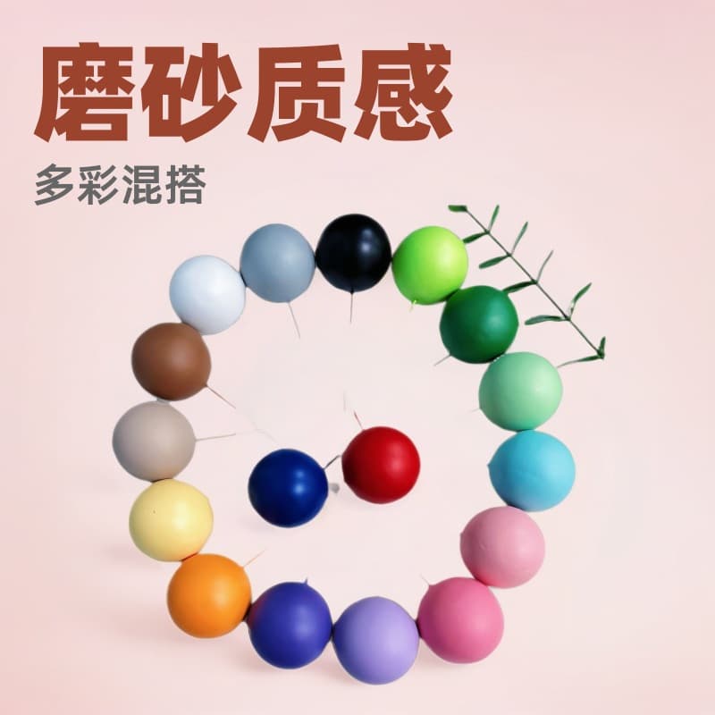 Arrange cake decoration ornaments colorful ball cake insert macaron frosted foam ball mixed size 20 pack