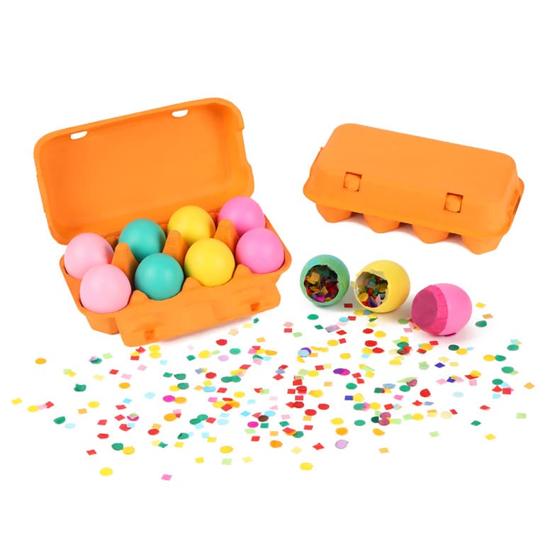 Easter Eggs Confetti Colorful Eggs Real Eggshell Cascarones Kids Toy Eggs 10-Pack