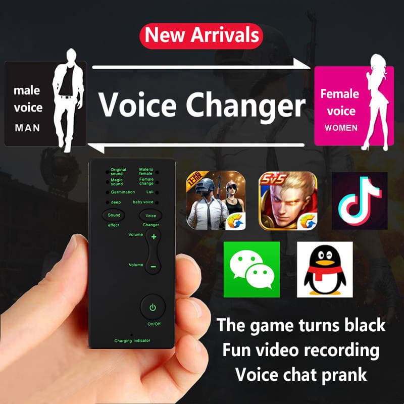 Cross-border M1 Phone & PC Sound Card Voice Changer, Beauty Voice, E-sports, PUBG Game, Outdoor, TikTok Live Streaming Microphone