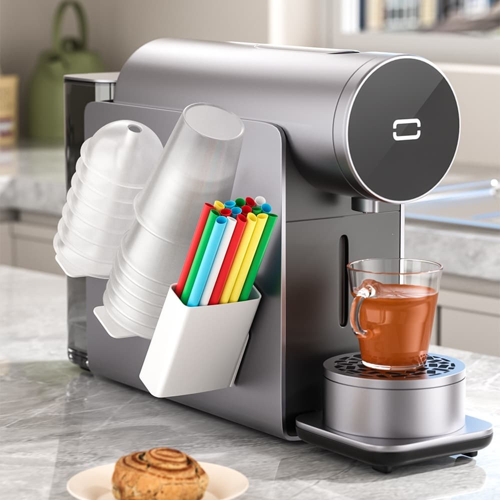 Disposable cup holder coffee machine seamless adhesive plastic cup holder without punching the cup artifact coffee cup holder