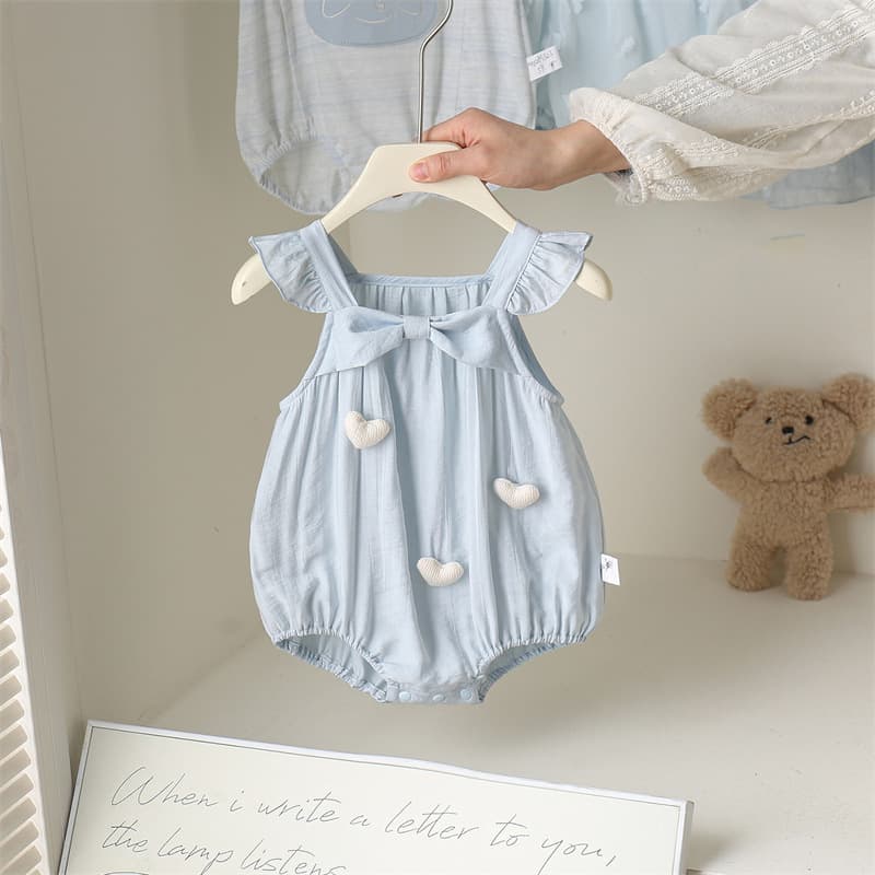 Summer new style baby girl baby blue sleeveless skirt newborn princess thin suspender jacket