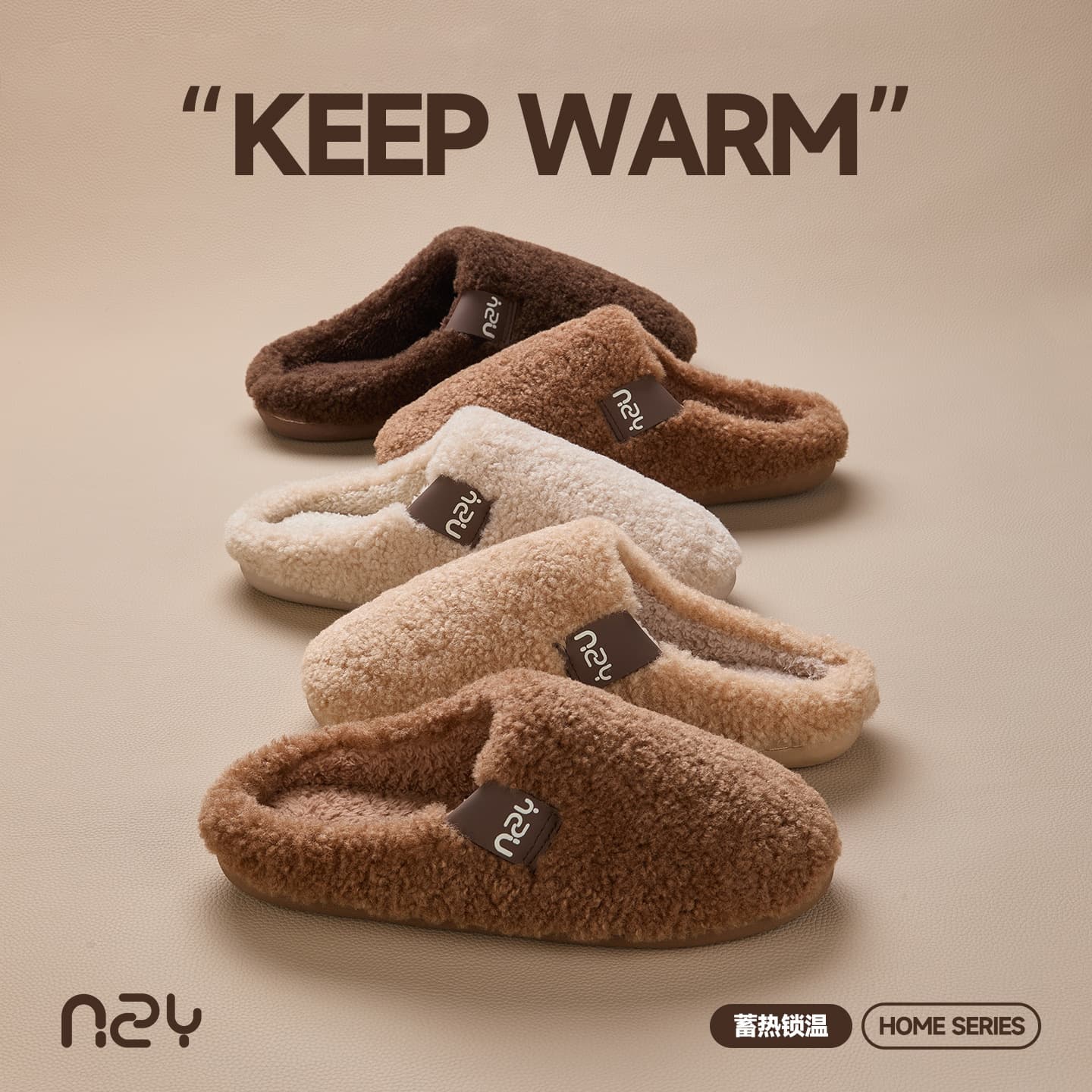 Cotton Slippers Men's Winter Home Use Indoor Anti-Slip Thickened Warm Plush Outdoor Wear Couples Women's Slippers