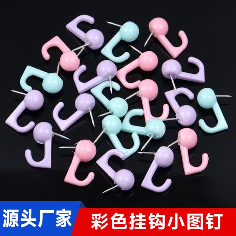 Creative Macaron Color Hooks, Thumbtacks, I-Shaped Nails, Cork Nails, Handmade DIY Decorative Wall Nails, Cross-Border Cork Nails