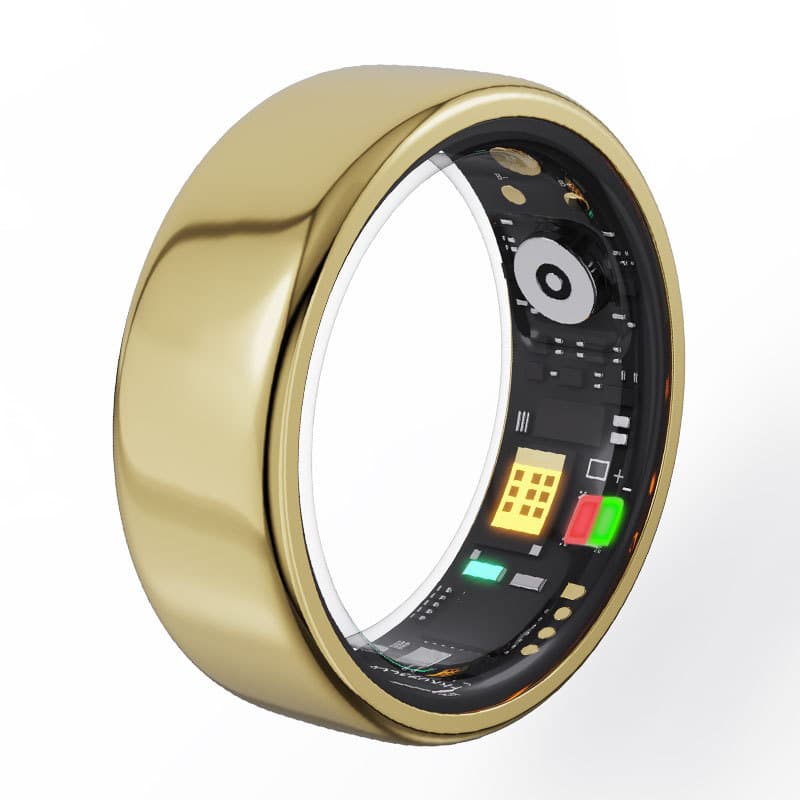 New cross-border R11M smart ring with heart rate, blood oxygen, sleep tracking, pedometer, waterproof, and Bluetooth connectivity.