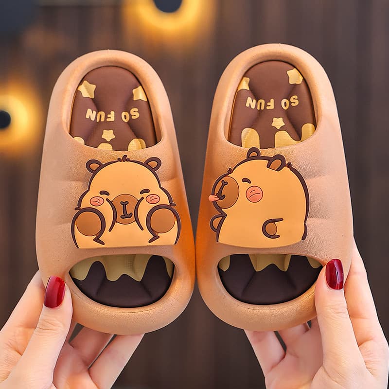 Kapibala Children's Sandals Summer Boys Non-slip Soft Sole Toddler Kids Indoor Bath Parent-child Beach Slippers