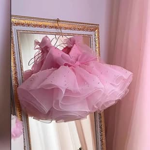 Girls Princess Dress Birthday Party Children Piano Performance Tutu Tulle Host Fast Shipping Wholesale Source