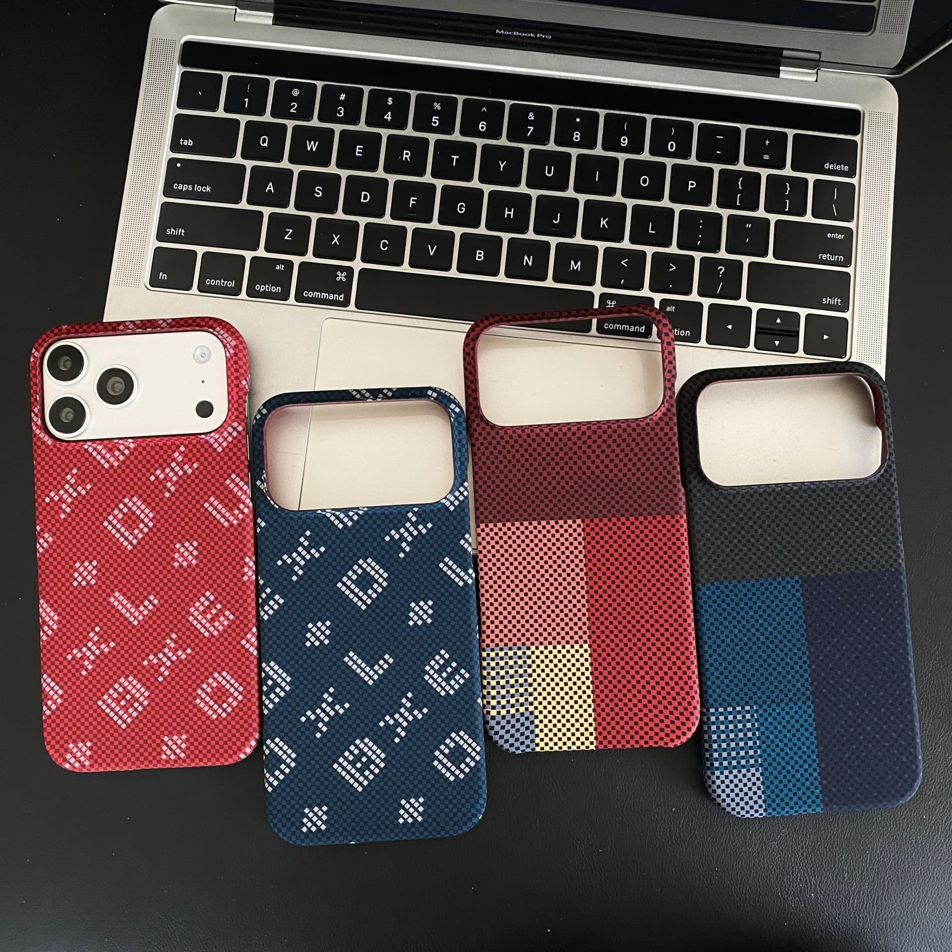 New Semi-wrap Kevlar Texture Magnetic Phone Case for iPhone 17 Pro Max, Premium PC Case for Apple 16