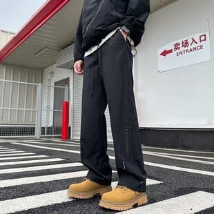 Men's Trendy Hiking Pants, Spring/Autumn 2025 New Windproof Loose Straight-Leg Workwear Casual Thin Long Pants