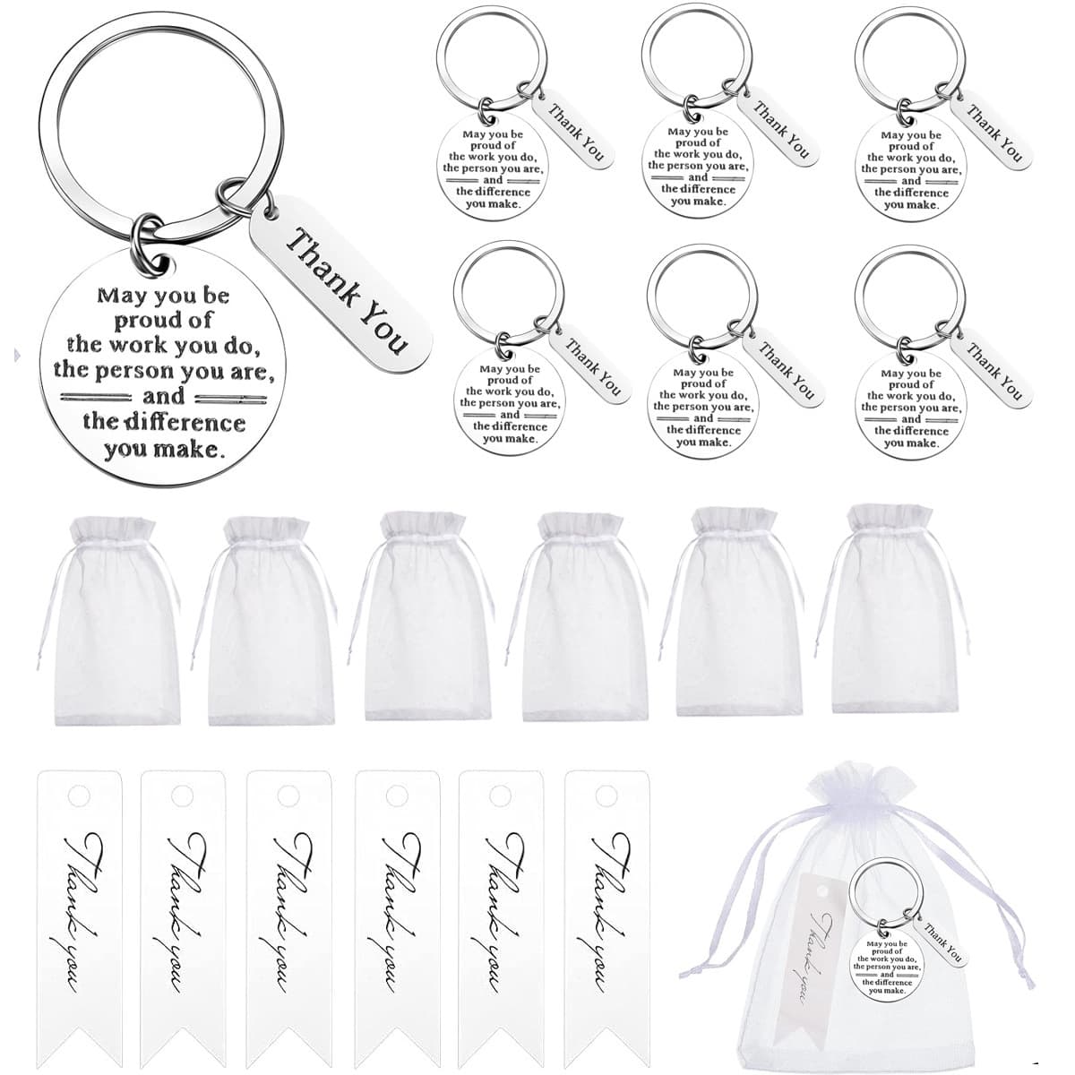 Amazon Hot Selling Employee Thank You Gift Keychain Teacher Nurse Employee Gift for Colleagues