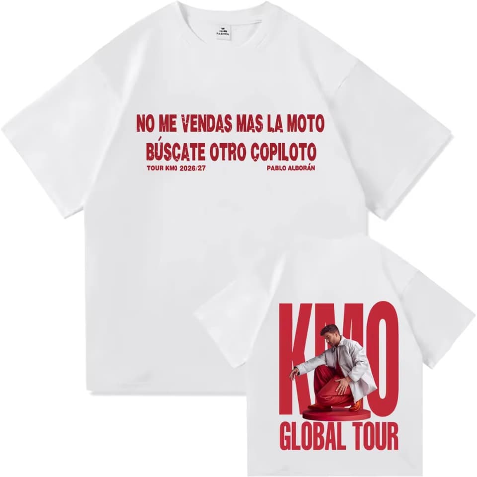 [Cross-border European code] Singer Pablo Alboran Tour2026 poster double-sided printed top for men