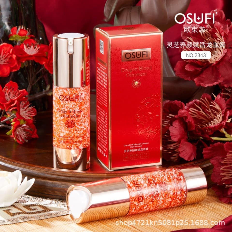 Ou Shu Fei Lingzhi Beauty Revitalizing Dragon's Blood Cream Moisturizing and Hydrating Lazy Face Cream Directly from the Source Factory
