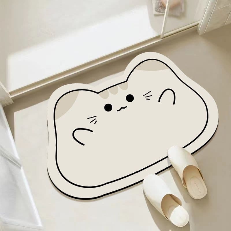 Cartoon Absorbent Diatom Mud Floor Mat Kitchen Bathroom Door Carpet Non-Slip Wear-Resistant Bedroom Bathroom Floor Mat