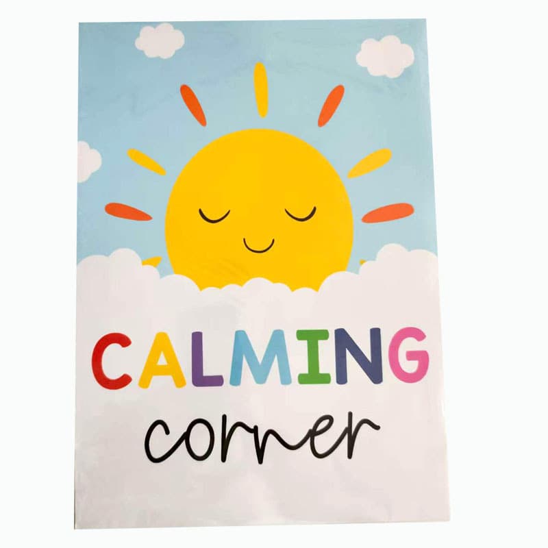 Cross-border Amazon New Wall Decoration Poster CALMING CORNER Calming Corner Classroom Decoration Painting