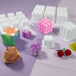 6-Cube Silicone Mold, Creative 15-Cube Sphere Mousse Cake Mold, DIY Soap Mold for Aromatherapy Candles, In Stock