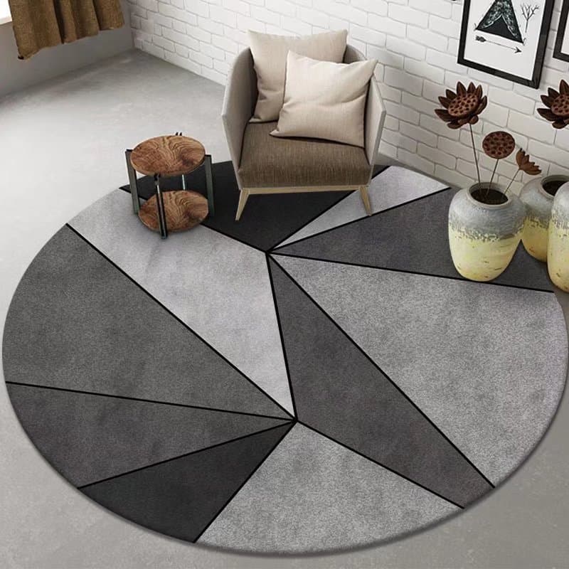 Office Computer Chair Floor Mat Non-Slip Mat Round Carpet Home Bedroom Hanging Basket Floor Study Chair Floor Mat