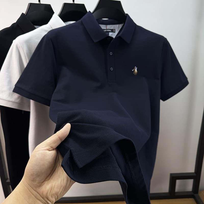 Hem slit 100% brand Polo label Ralph Lauren polo polo shirt men's short-sleeved summer tops T-shirt for men