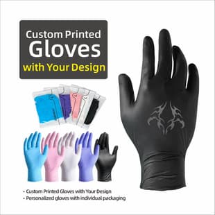 Disposable Products Touchscreen Tattoo Black Nitrile Washin