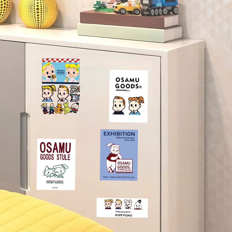 Japanese Harada Osamu cute stickers refrigerator stickers waterproof decorative stickers scratch blocking stickers