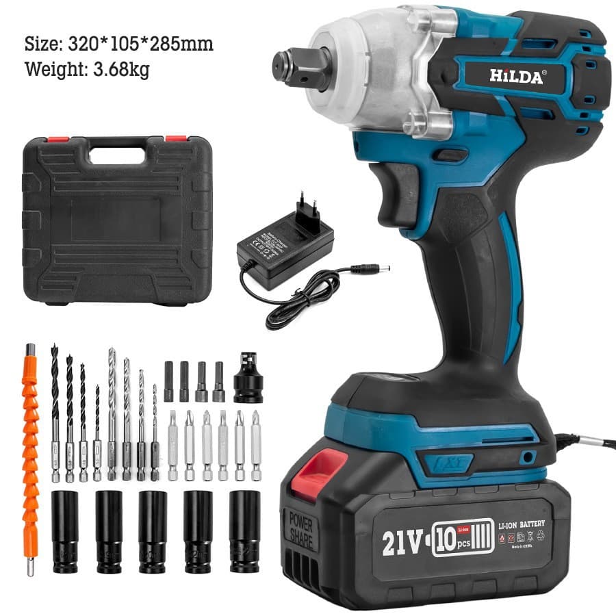 Cordless Electric Wrench, Brushless Lithium-Ion Impact Wrench, Cordless Screwdriver, Power Tool