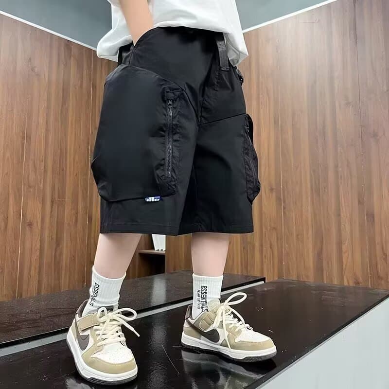 Boys Summer Pants 2026 New Arrival, Cartoon Ripped Capri Pants for Big Kids Ages 5-6, Trendy Mid-Length Shorts