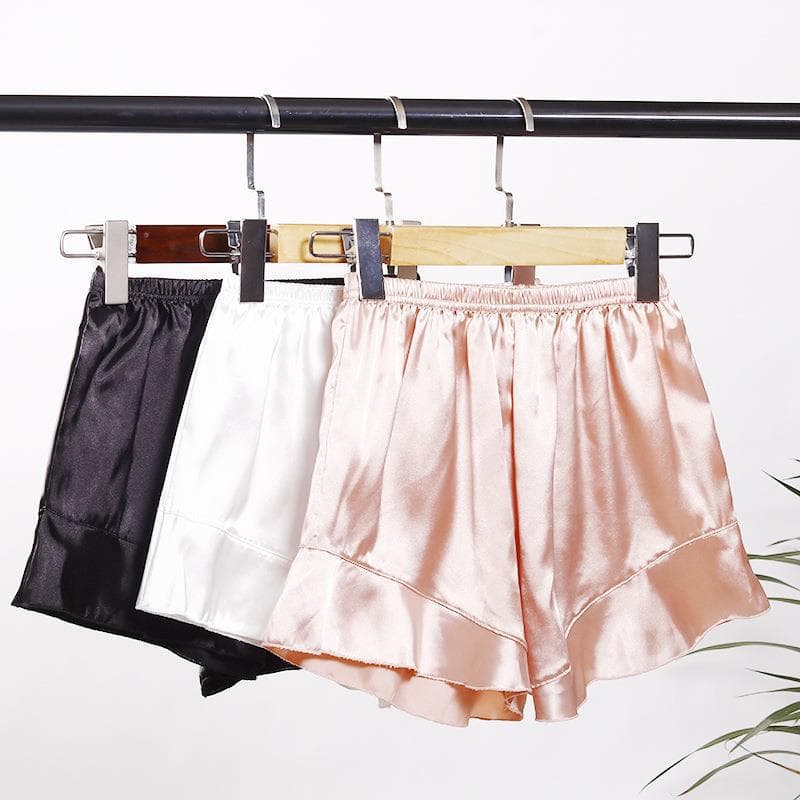 Factory supply ruffle safety shorts anti-exposure undershorts women's three-quarter length shorts drop shipping