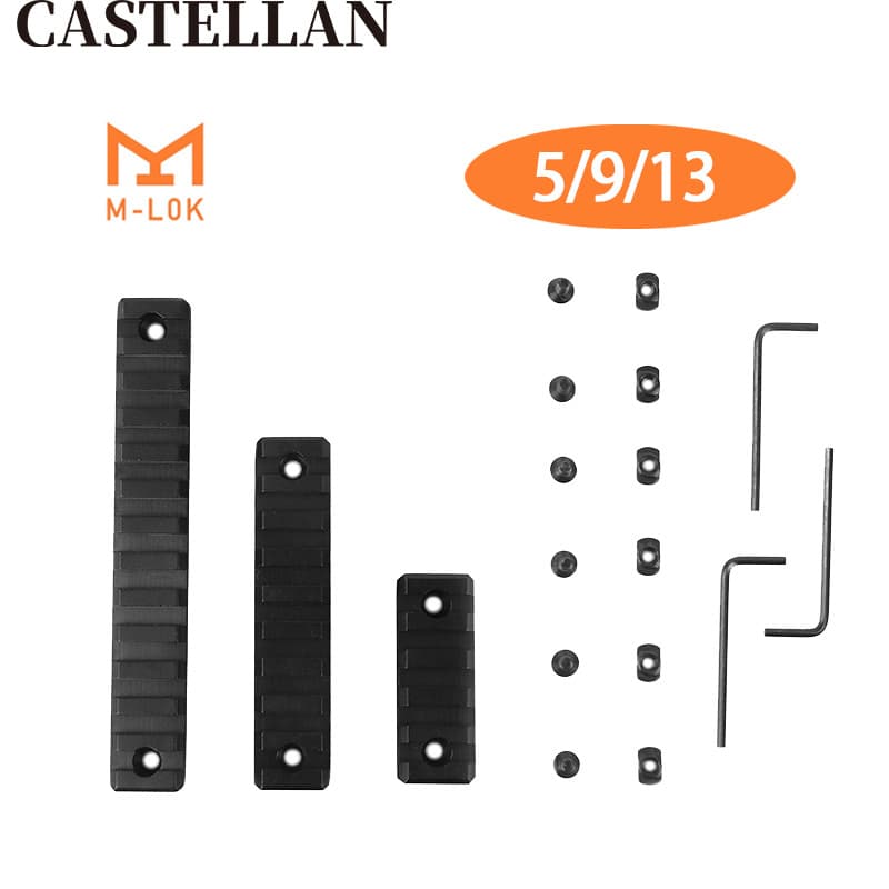 M-LOK guide rail bracket MLOK5 9 13 slot fish bone guide rail MLOK set fish bone strip