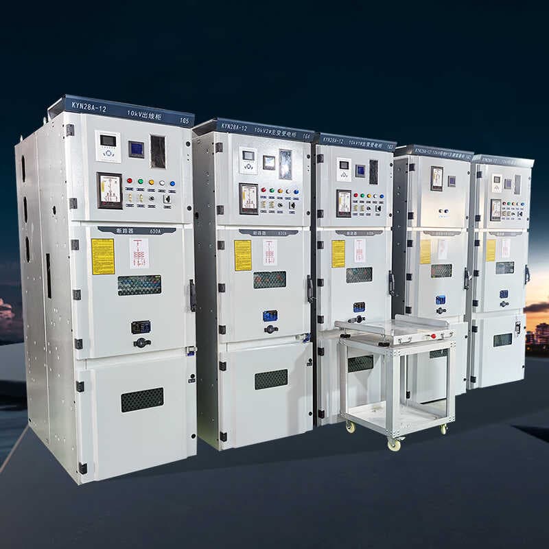 Electrical training cabinets, high-voltage switchgear KYN28-12, withdrawable switchgear, ring main units, incoming/outgoing metering, distribution, and transmission rooms