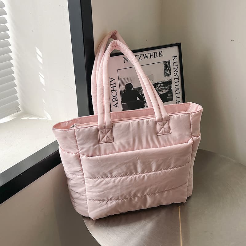 College Student Ms. Bao Simple Handbag Tote Bag Foreign Trade New Style Commuter Nylon Fabric Lightweight Large Capacity Shoulder Bag