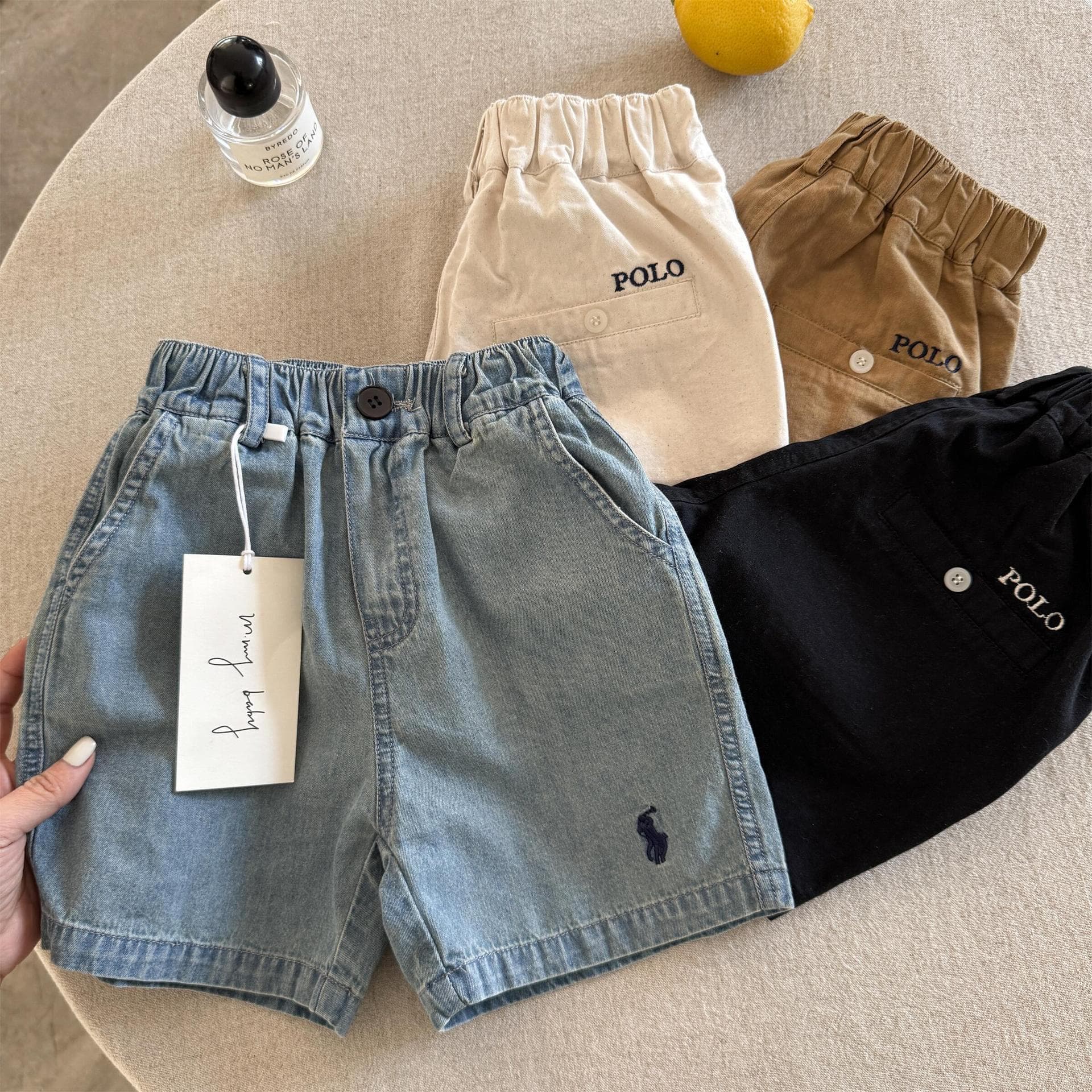 Children's Denim Shorts 2025 Summer Boys and Girls Japanese Street Style Casual Shorts Baby Toddler Fashionable Knee-Length Shorts