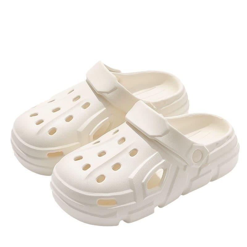 Marshmallow Feel DIY Perforated Shoes Student Women Summer Outdoor Wear Cartoon Closed-Toe Thick Sole Beach Anti-Slip Sandals Wholesale