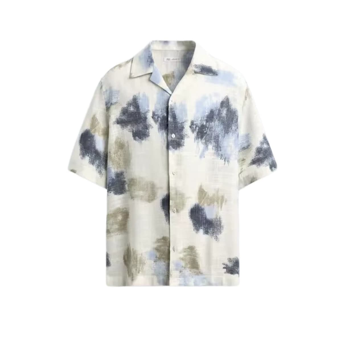 PB&ZA New Trendy Printed Polo Neck Short Sleeve Shirt for Men, Fashionable, Versatile, Artistic, and Relaxed Fit Top