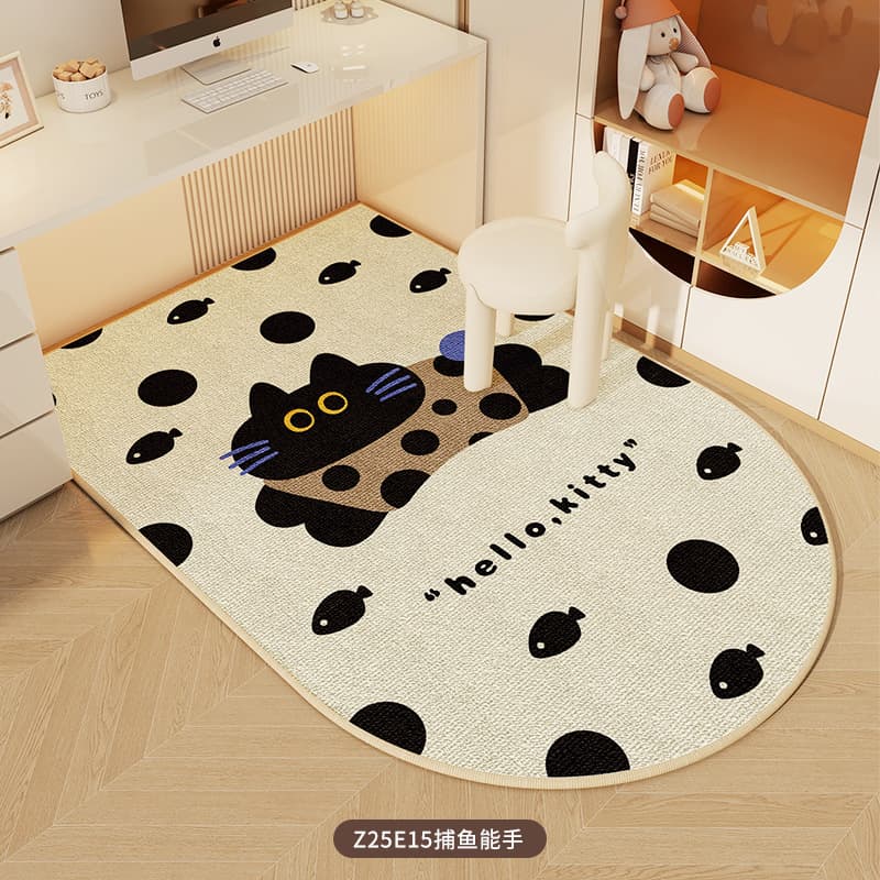 Ins-style home carpet for living room, stain-resistant and easy to clean, large carpet for study and gaming chair, wear-resistant floor mat, in stock