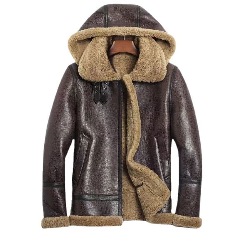Factory off-season dumping of original ecological fur-lined men's B3 flight suits, high-quality original fur.
