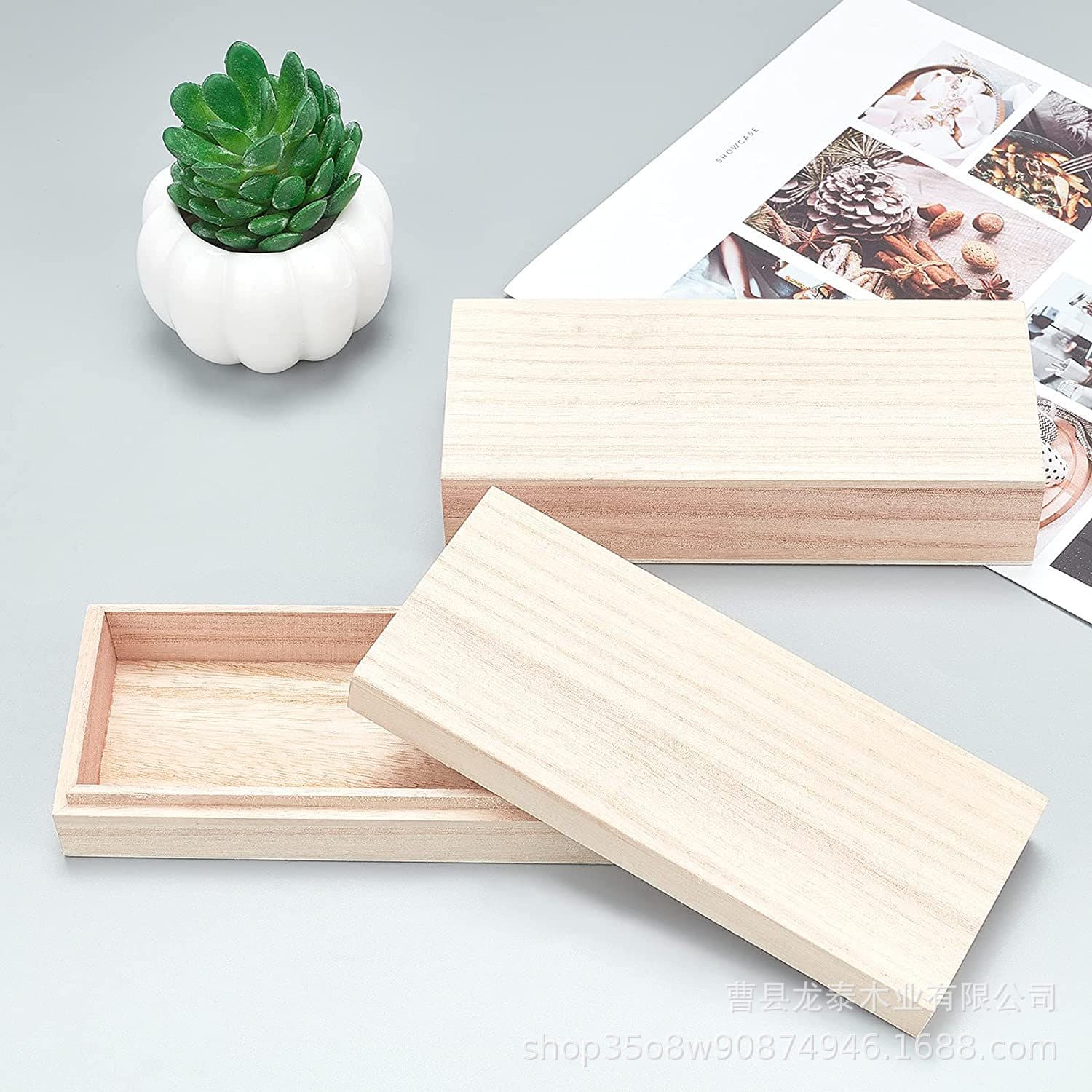Custom-made Household Snap-lid Wooden Storage Box, Bedroom Decorative Organizer, Necklace Packaging Box