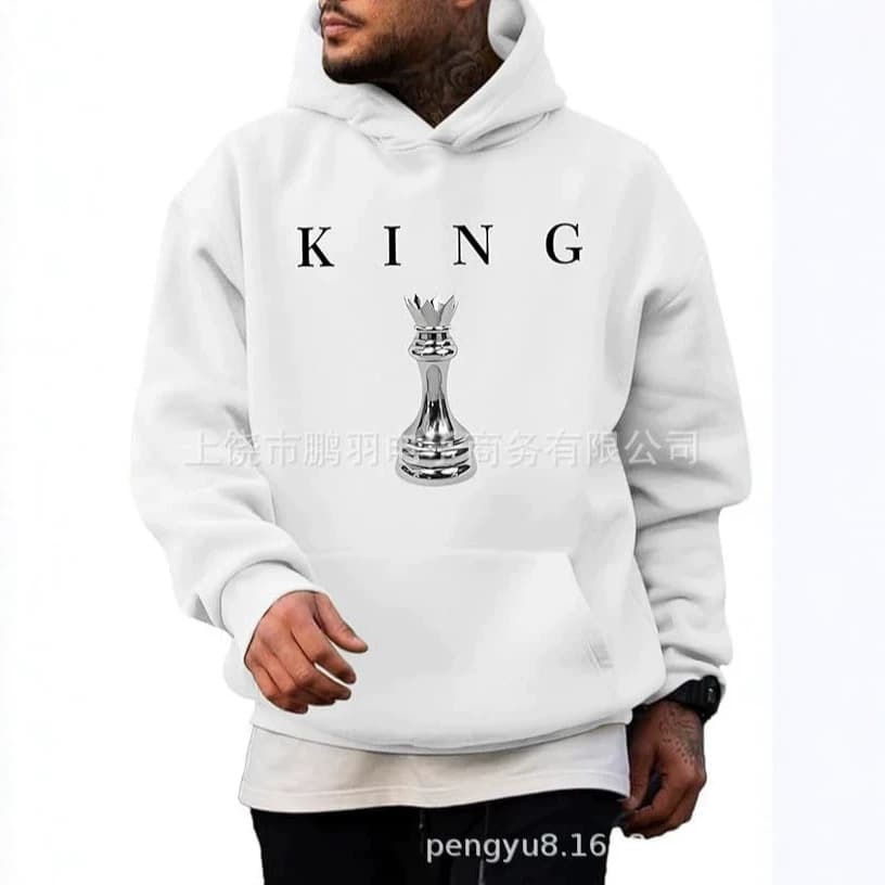 King Graphic Hoodies For Men Oversized Designer Hoodie Cool